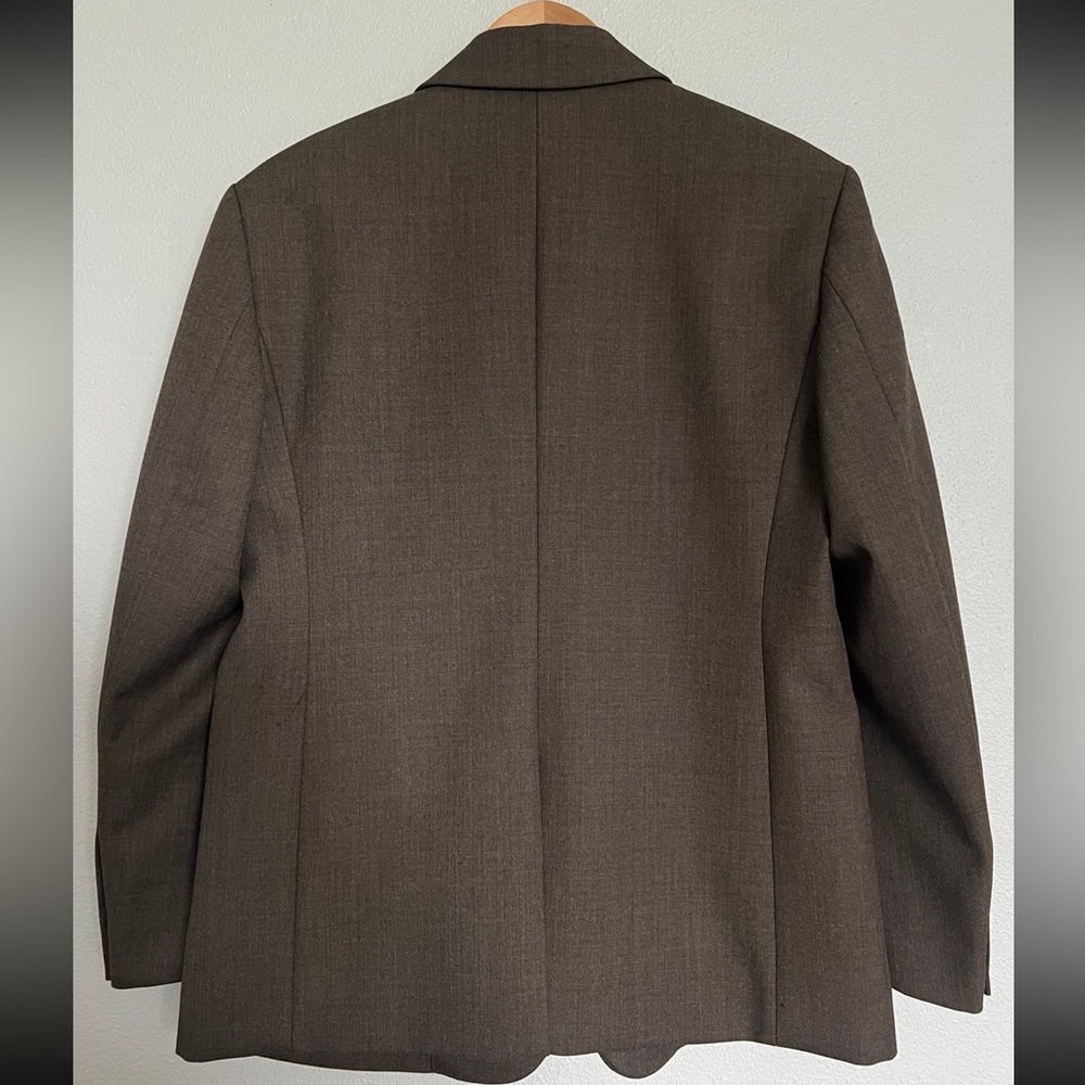 NWT Dunst Essential 2 Button Wool Blazer Size M in Brown - Picture 7 of 11